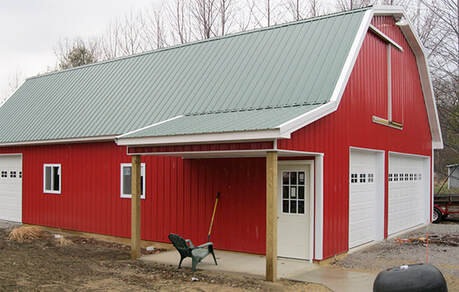 Gambrel style barn approximate size: 30'x40'10' with a 6'8' lean-to