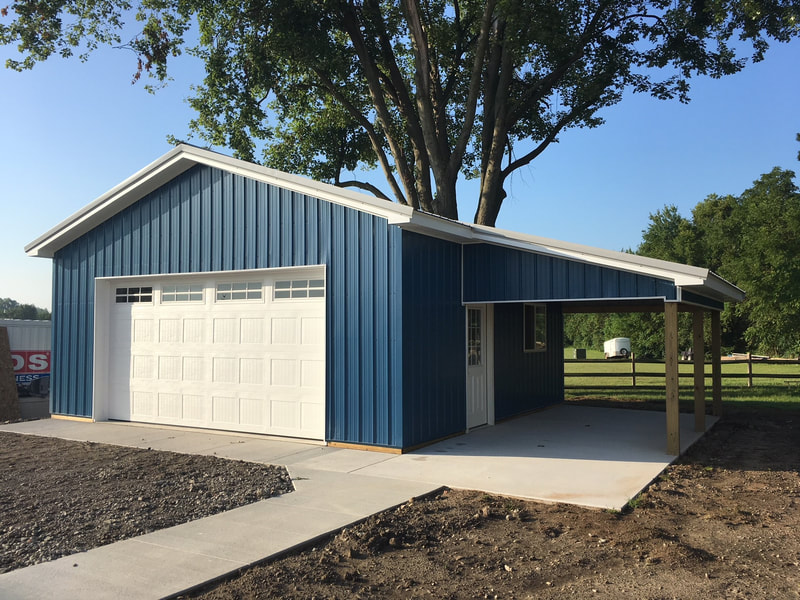 Gallery #1: 24'x22' with lean to pole barn