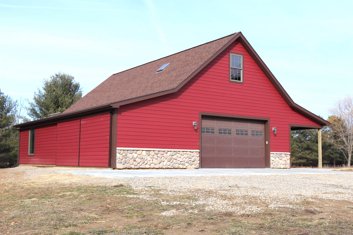 Gallery #28: 28'x48'x12' with lean-to pole barn. 