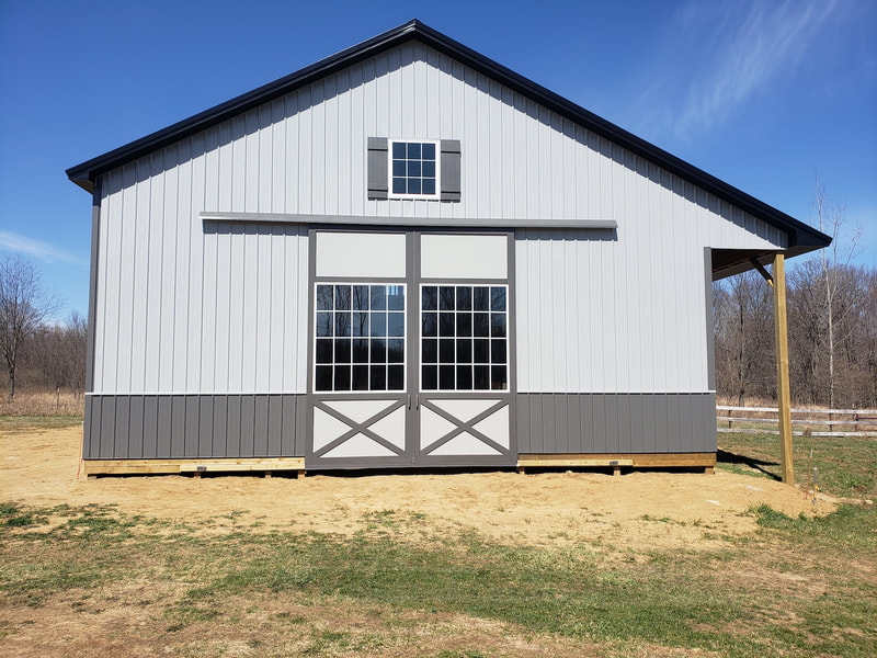 Gallery #24: 36'x48'x16' horse stall pole barn.