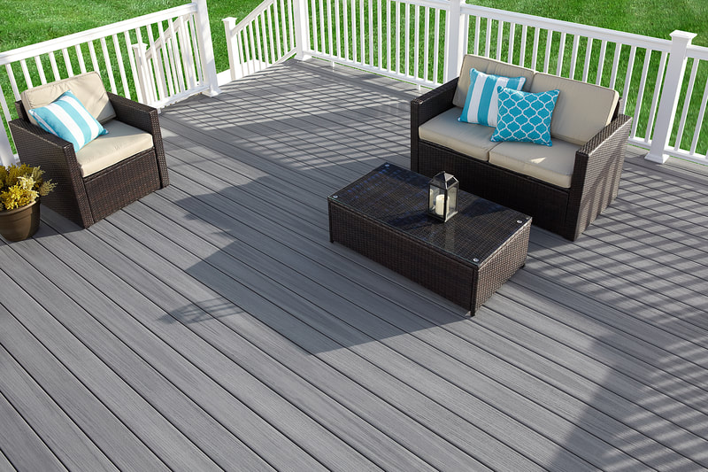 FiberOn Decking, Paramount Collection in Flagstone.