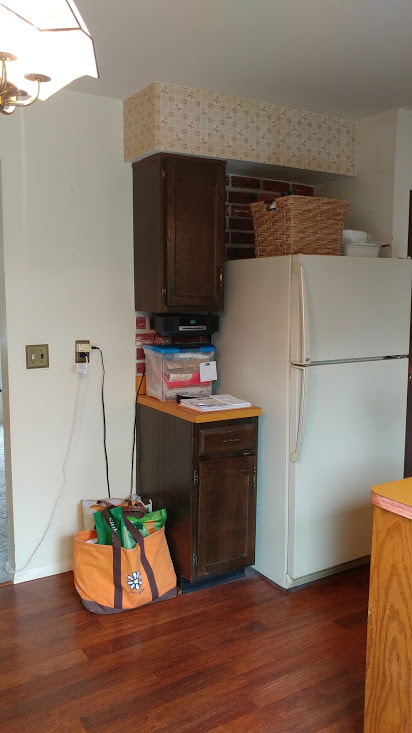 Kraftmaid cabinetry lyndale maple chai kitchen before 2 shelby