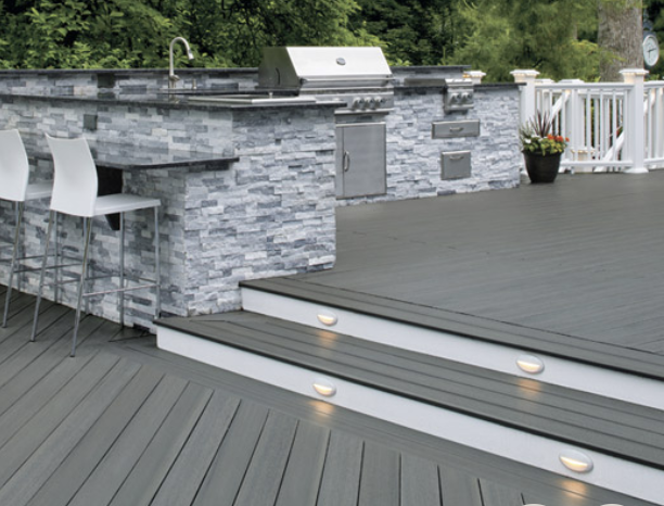 TimberTech Edge decking in Sea Salt Gray - Prime Collection