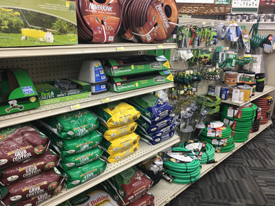 Hoses and gardening supplies