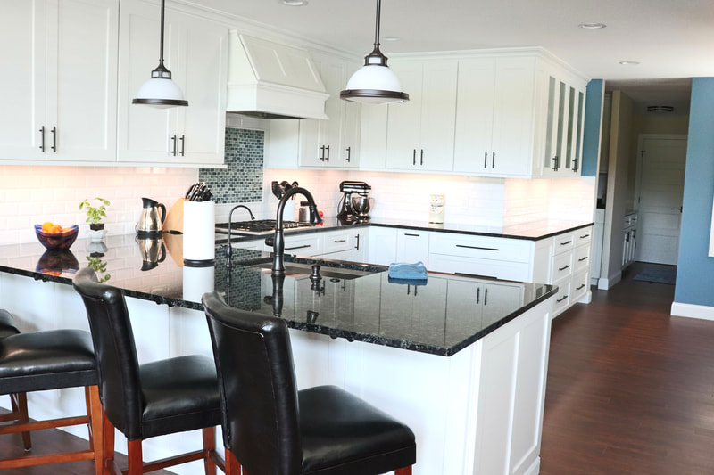 Gallery #3 - Custom Woodharbor Cabinetry bright white kitchen