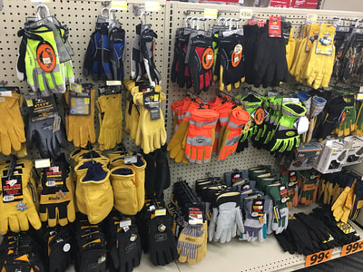 Variety of work gloves