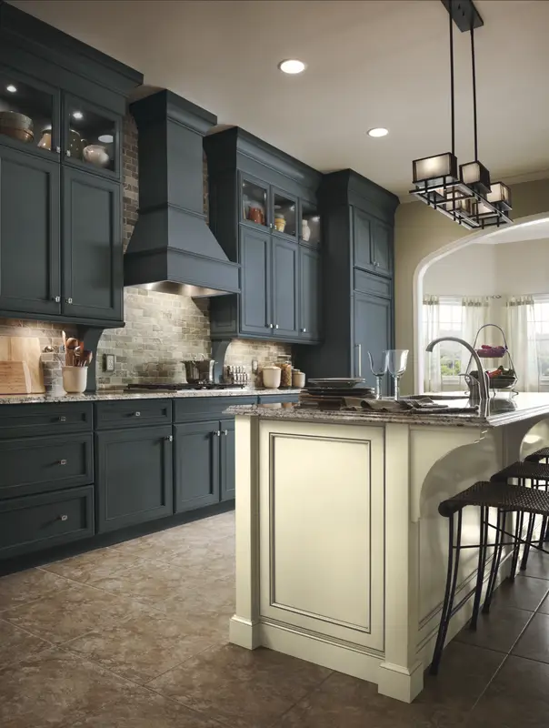 kraftmaid kitchen remodel teal